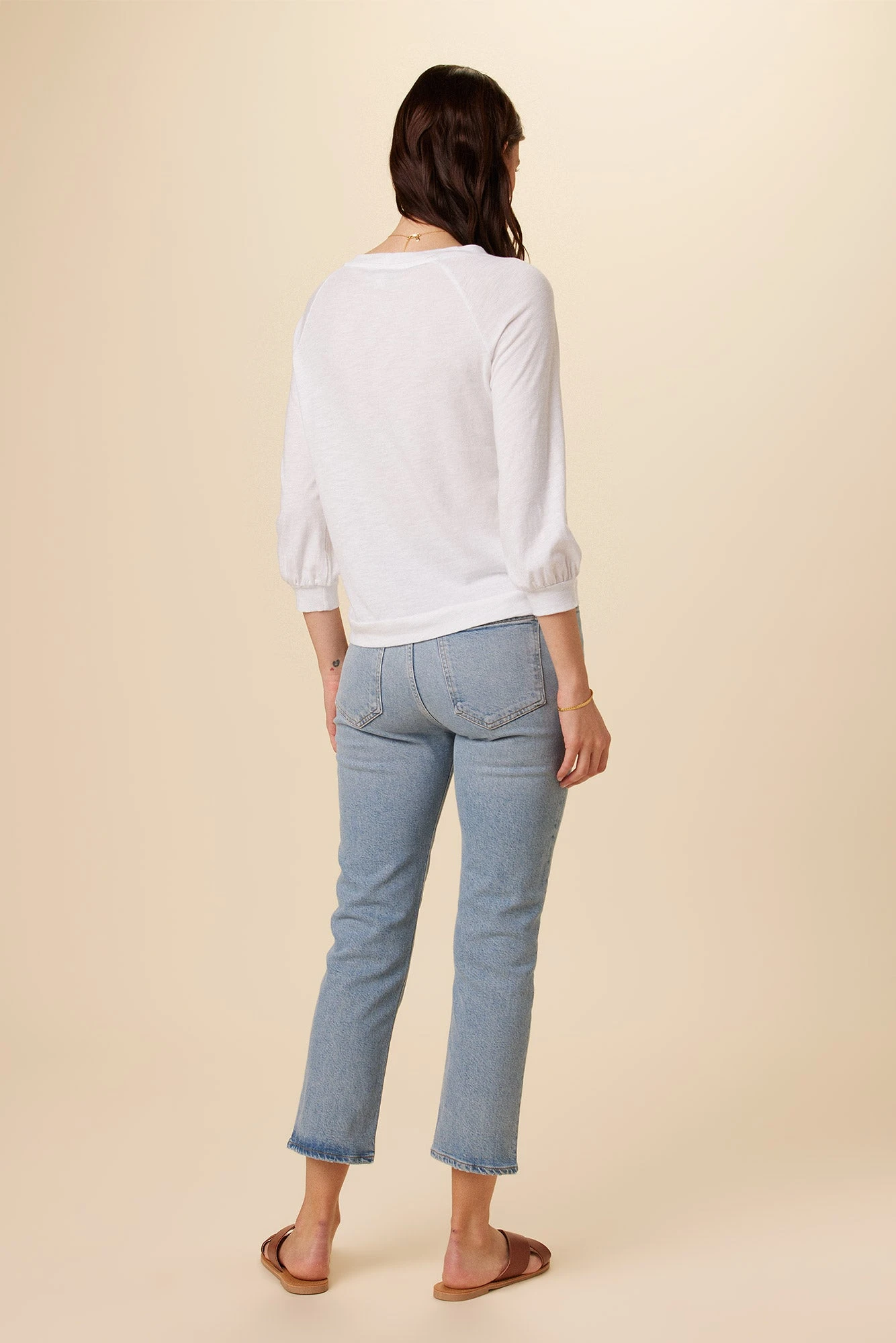 Issa Raglan Slub Tee - White Slub 3 Issa Raglan Slub Tee - White Slub - Image 3