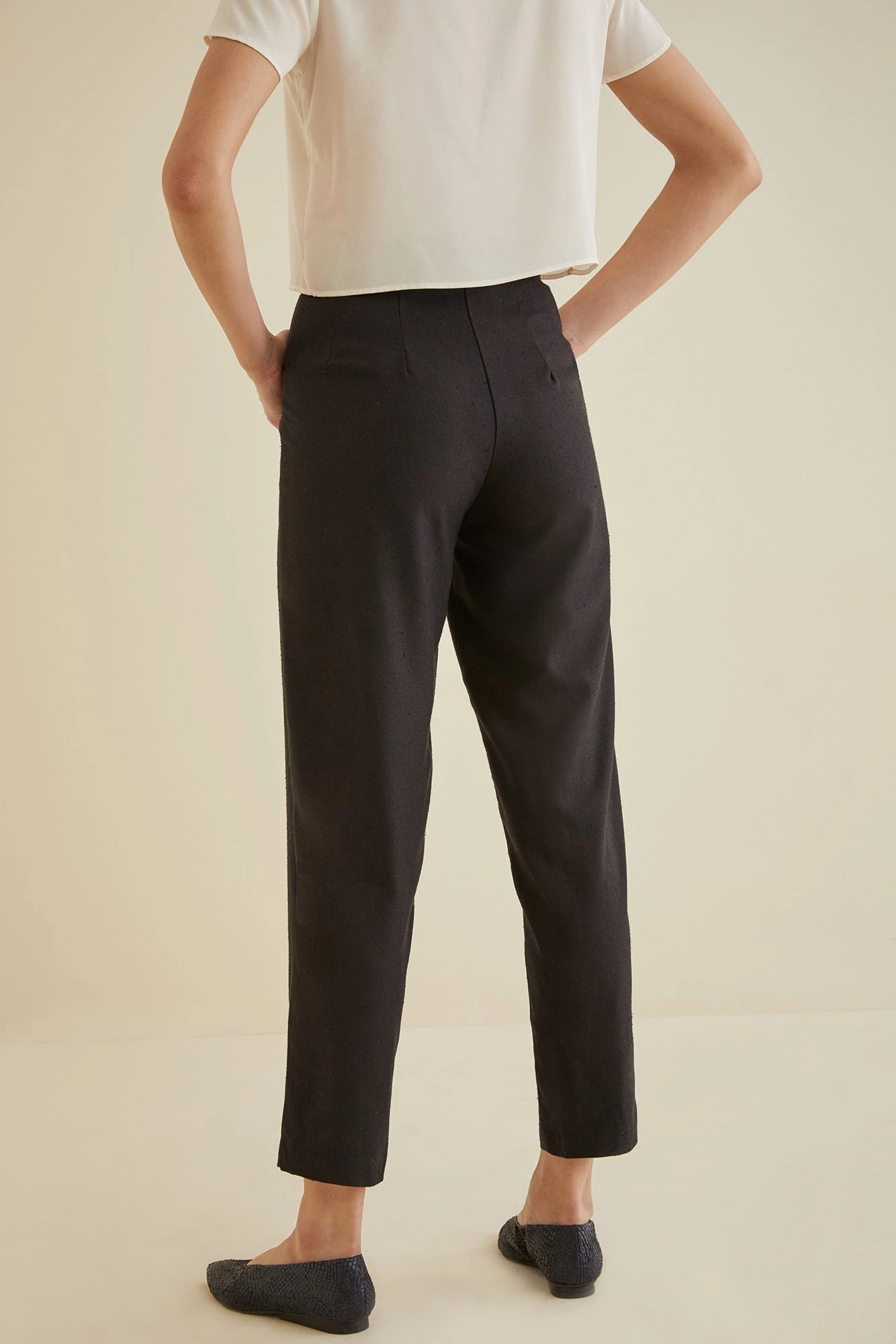 Dava Silk Noil Pants - Navy - ReAmour 5 Dava Silk Noil Pants - Navy - ReAmour - Image 5