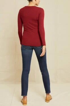 Itana Long Sleeve Dream Rib Tee - Mulberry -AGOLDE Shop 9456 Itana Mulberry 9752 web 49b78a86 a36b 423c 8c00 70ea4e303c46