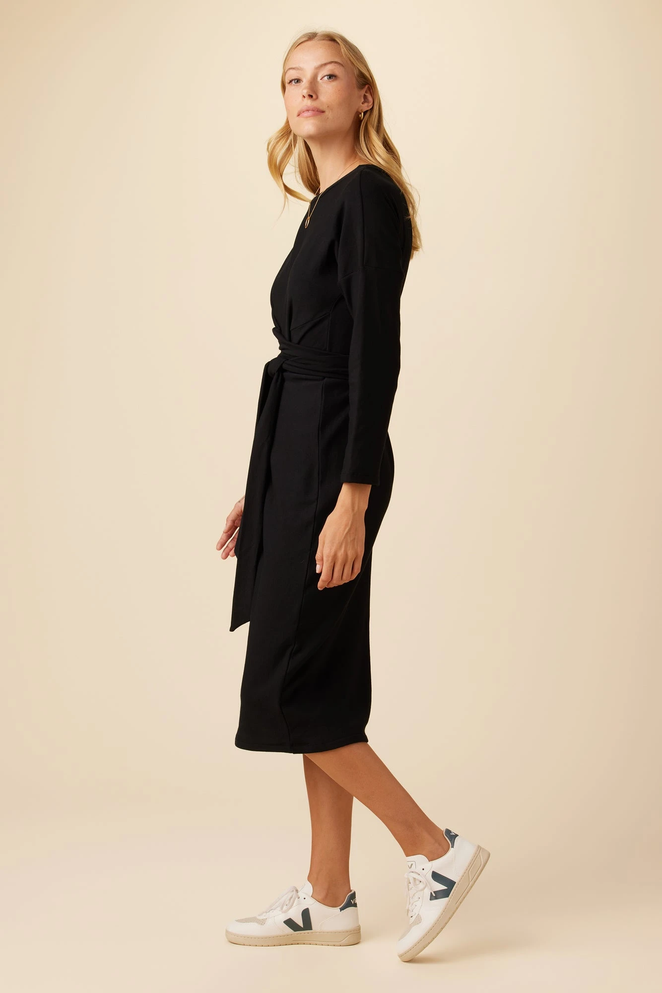 Russo Luxe Fleece Dress - Black 2 Russo Luxe Fleece Dress - Black - Image 2