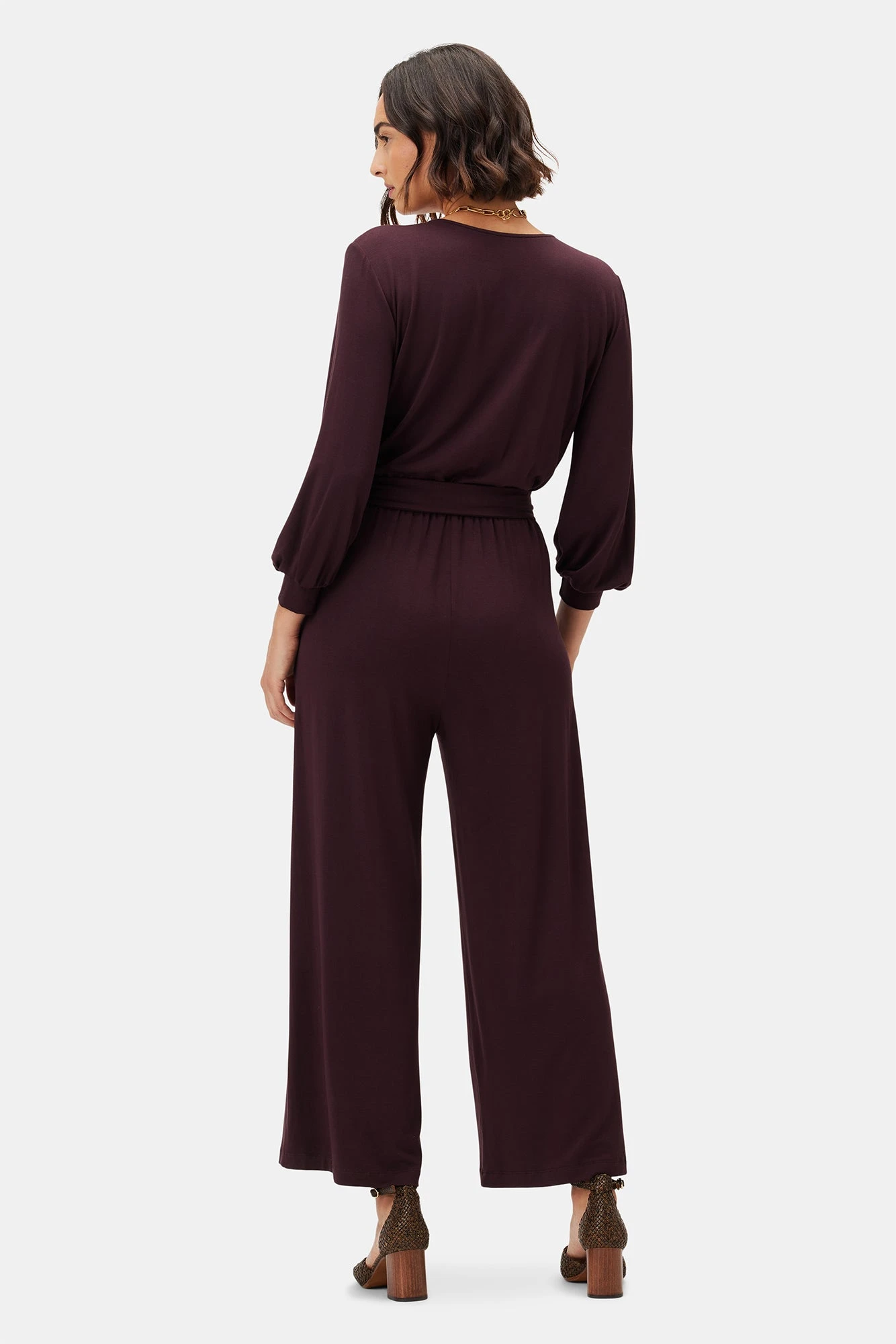 Everley Dream Knit Jumpsuit - Vineyard 3 Everley Dream Knit Jumpsuit - Vineyard - Image 3