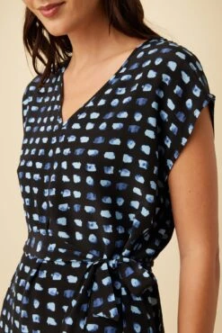 Cindra Washable Silk Midi Dress - Squared Up Black 9 Cindra Washable Silk Midi Dress - Squared Up Black -AGOLDE Shop 9674 Cindra Squared Up Black 4