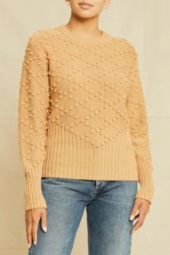 Cherie Organic Cotton Sweater - Tan