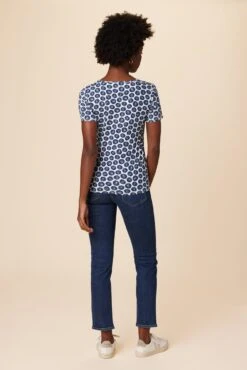 Cara Reverie Knit Tee - Calico Navy -AGOLDE Shop 9818R1 SS Cara Calico Navy 3