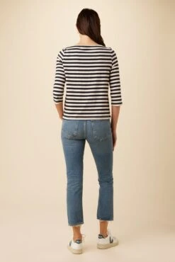 Cecelia Reverie Knit Tee - Paris Stripe -AGOLDE Shop 9819 Cecelia Paris Stripe 3