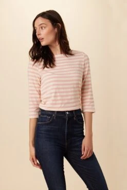 Cecelia Reverie Knit Tee - Rose And Ivory