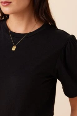 Odilia Reverie Slub Tee - Black -AGOLDE Shop 9828 Odilia Black 4