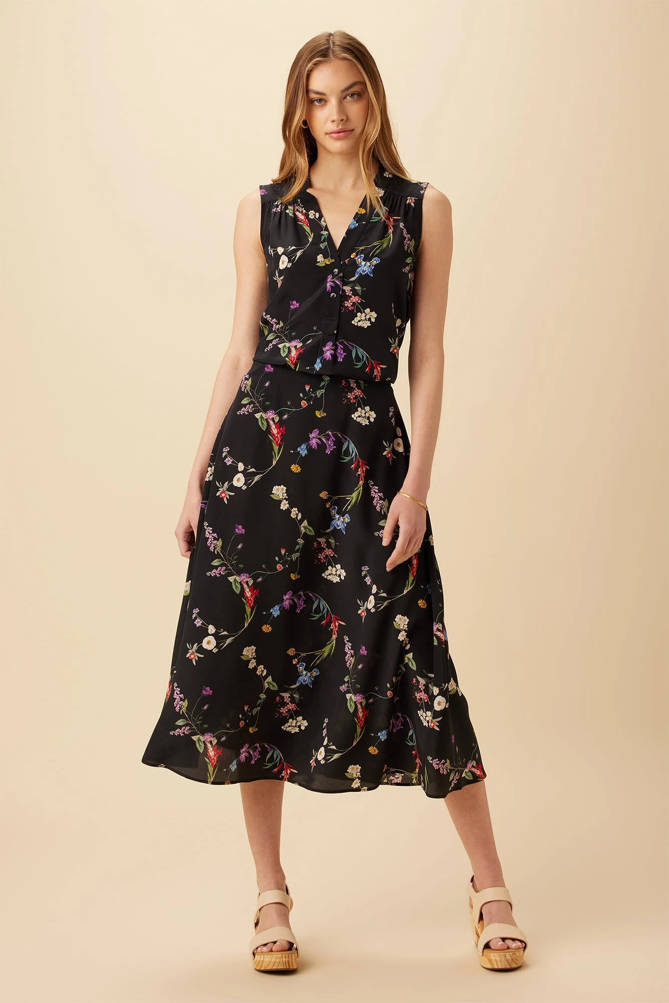 Blaze Washable Silk Skirt - Marin Floral 2 Blaze Washable Silk Skirt - Marin Floral - Image 2