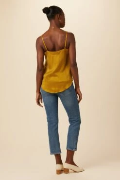 Barlow Cottonseed Cupro Cami - Gold -AGOLDE Shop 9887 Barlow Cupro Gold 3