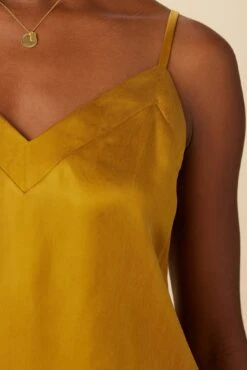 Barlow Cottonseed Cupro Cami - Gold -AGOLDE Shop 9887 Barlow Cupro Gold 4