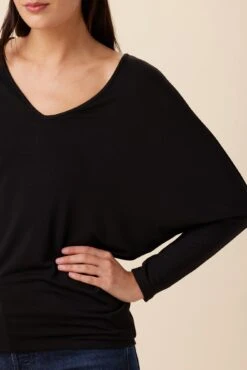Mayr Long Sleeve Dream Knit Tee - Black -AGOLDE Shop 9938 Long Sleeve Mayr Black 4