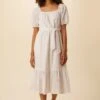 Michelle Cotton Eyelet Dress - White