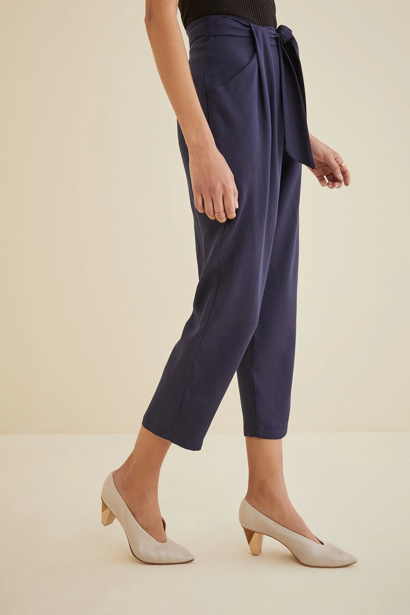 Anissa TENCEL™ Twill Pant - Navy 5 Anissa TENCEL™ Twill Pant - Navy - Image 5