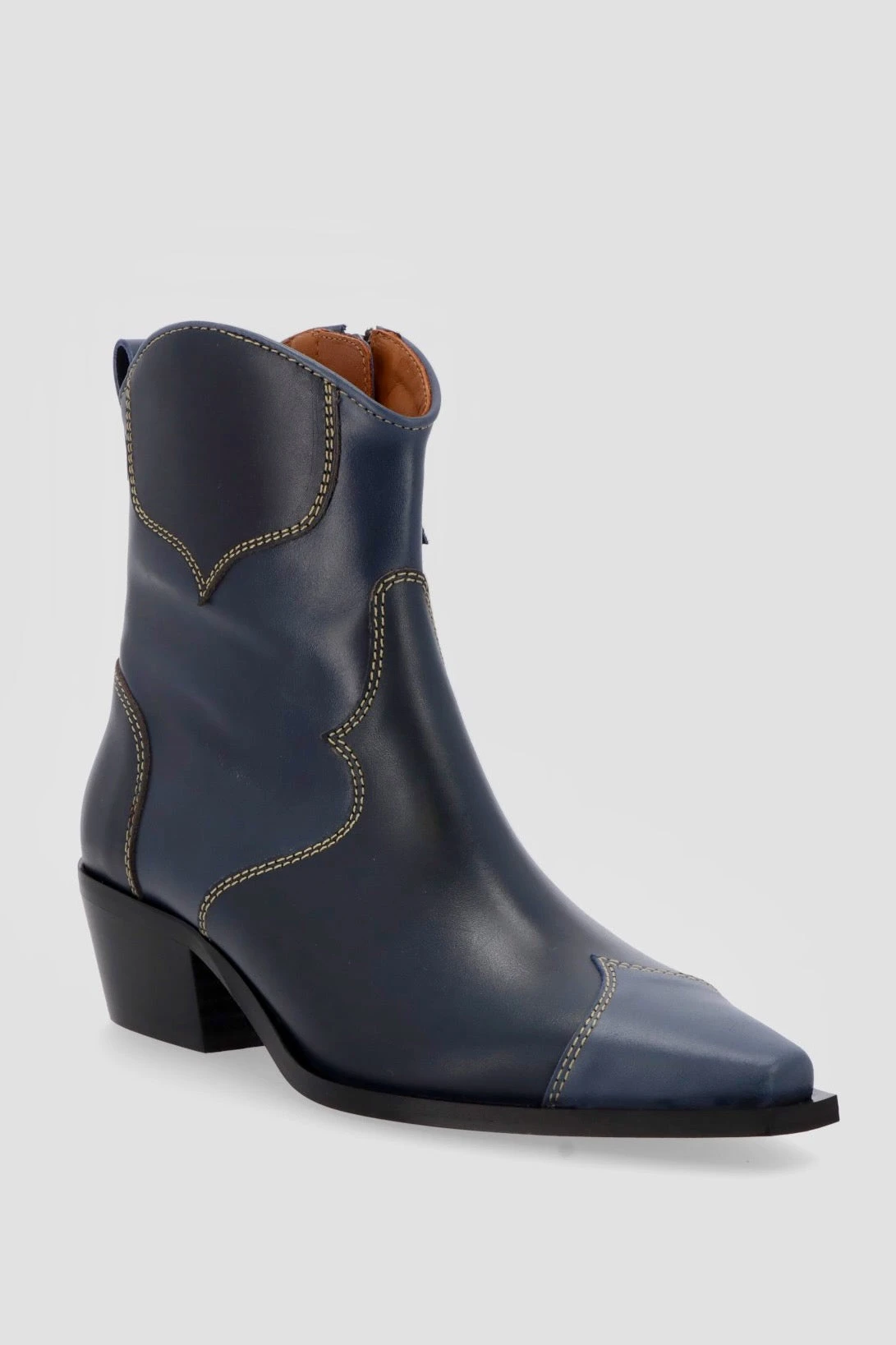 Alohas Buffalo Blues Leather Ankle Boots - Blue 2 Alohas Buffalo Blues Leather Ankle Boots - Blue - Image 2