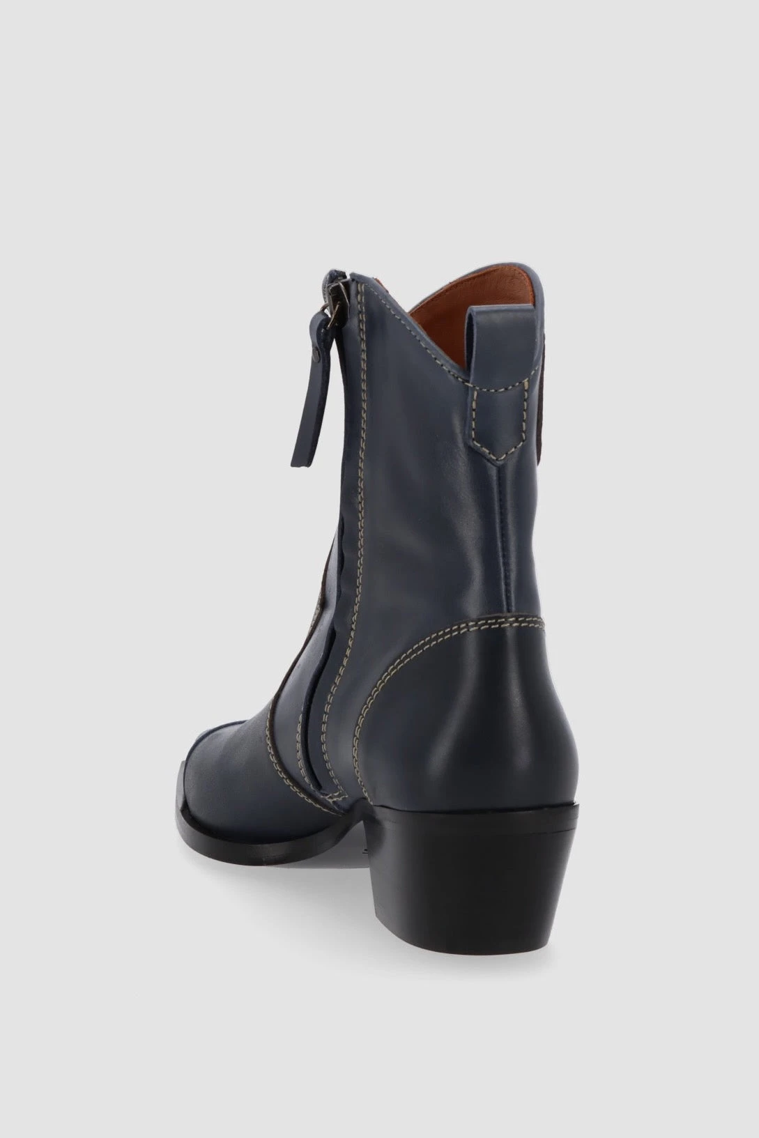 Alohas Buffalo Blues Leather Ankle Boots - Blue 3 Alohas Buffalo Blues Leather Ankle Boots - Blue - Image 3