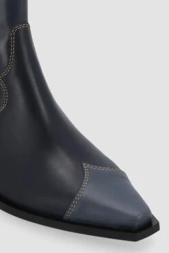 Alohas Buffalo Blues Leather Ankle Boots - Blue 7 Alohas Buffalo Blues Leather Ankle Boots - Blue -AGOLDE Shop BTWCQ1 51 5