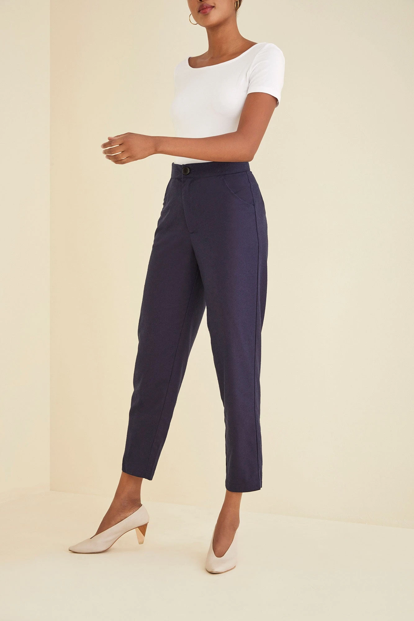 Dava Silk Noil Pants - Navy - ReAmour 7 Dava Silk Noil Pants - Navy - ReAmour - Image 7