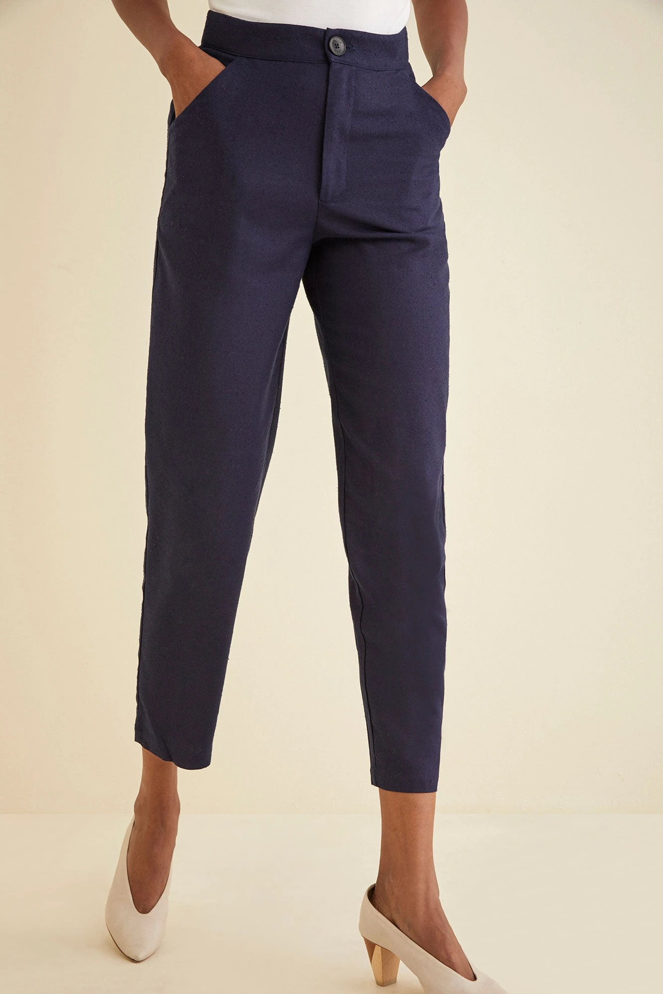 Dava Silk Noil Pants - Navy - ReAmour 8 Dava Silk Noil Pants - Navy - ReAmour - Image 8