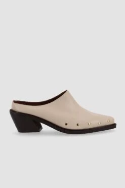 Alohas Lorenzo Leather Mules - Cream