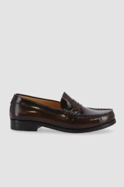 Alohas Rivet Leather Loafers - Brown