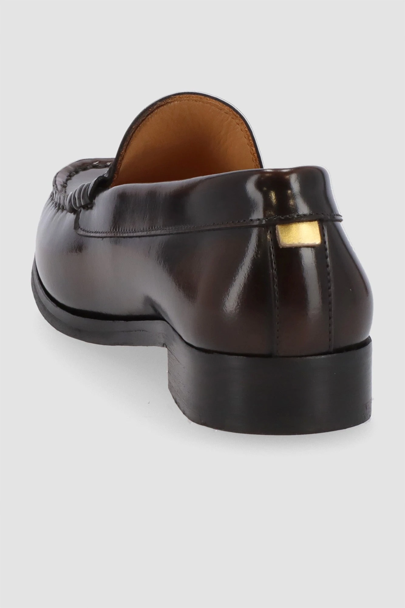Alohas Rivet Leather Loafers - Brown 3 Alohas Rivet Leather Loafers - Brown - Image 3