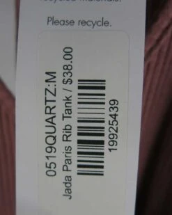 Jada Paris Rib Tank - Quartz - ReAmour -AGOLDE Shop recurate submission 27190