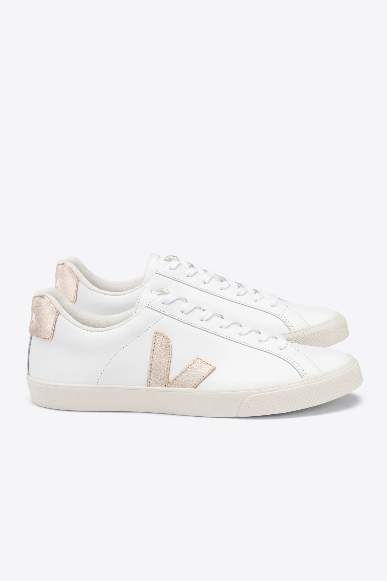 Veja Esplar Logo Sneaker - Extra White Platine 1 Veja Esplar Logo Sneaker - Extra White Platine