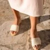Nisolo Isla Woven Slide Sandal - Bone